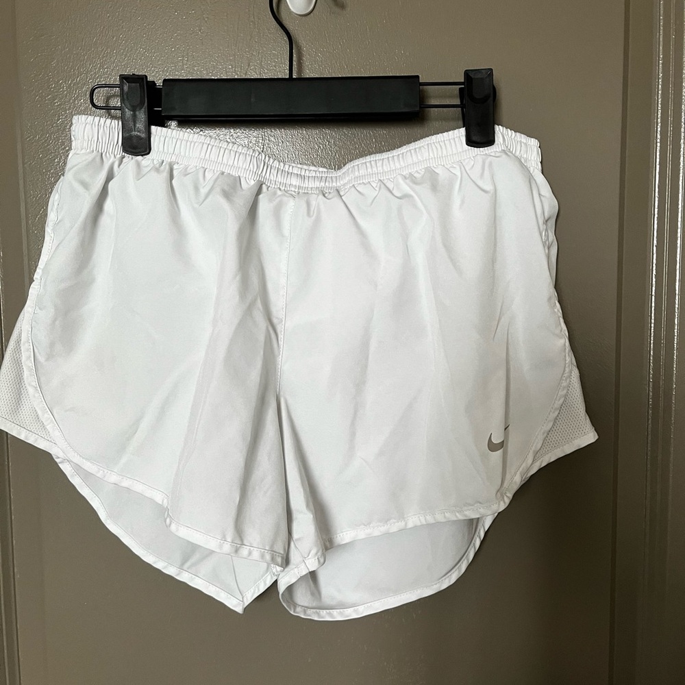 White Nike Running Shorts with Zipper Pocket